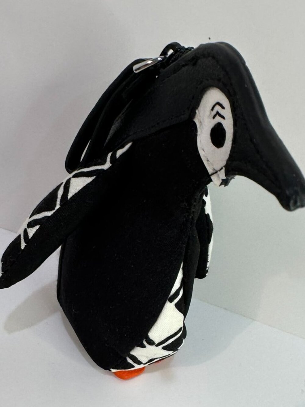 Vera Bradley Penguin Coin Purse Zip Pouch Cute Black White